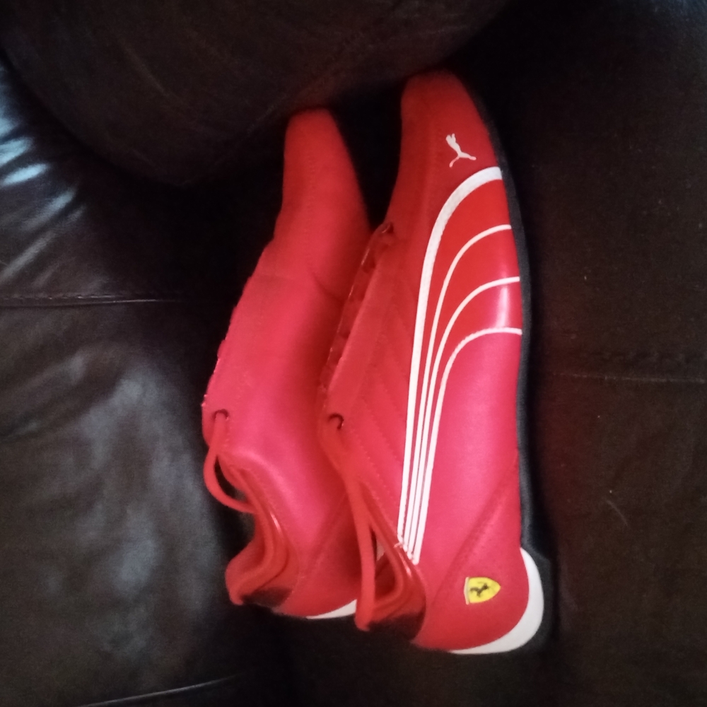 Puma Red Athletic Shoes with White Details